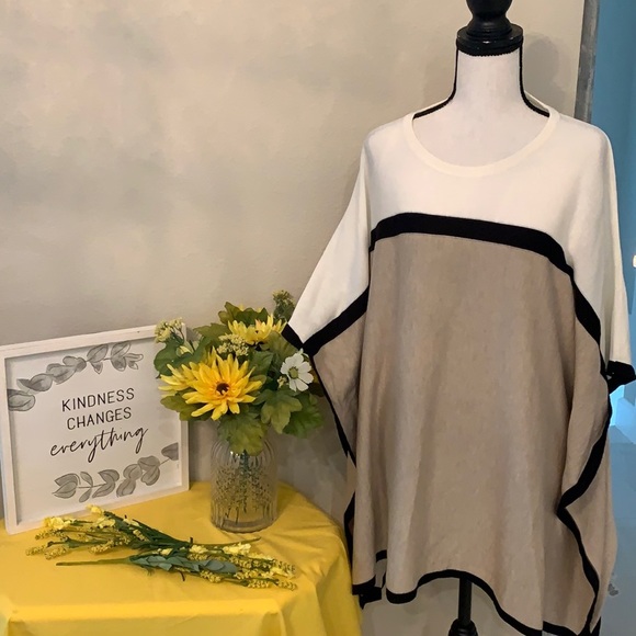 Calvin Klein Tops - Poncho style top by Calvin Klein